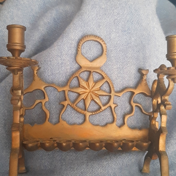 1800s bronze Menorah - Picture 1 of 3